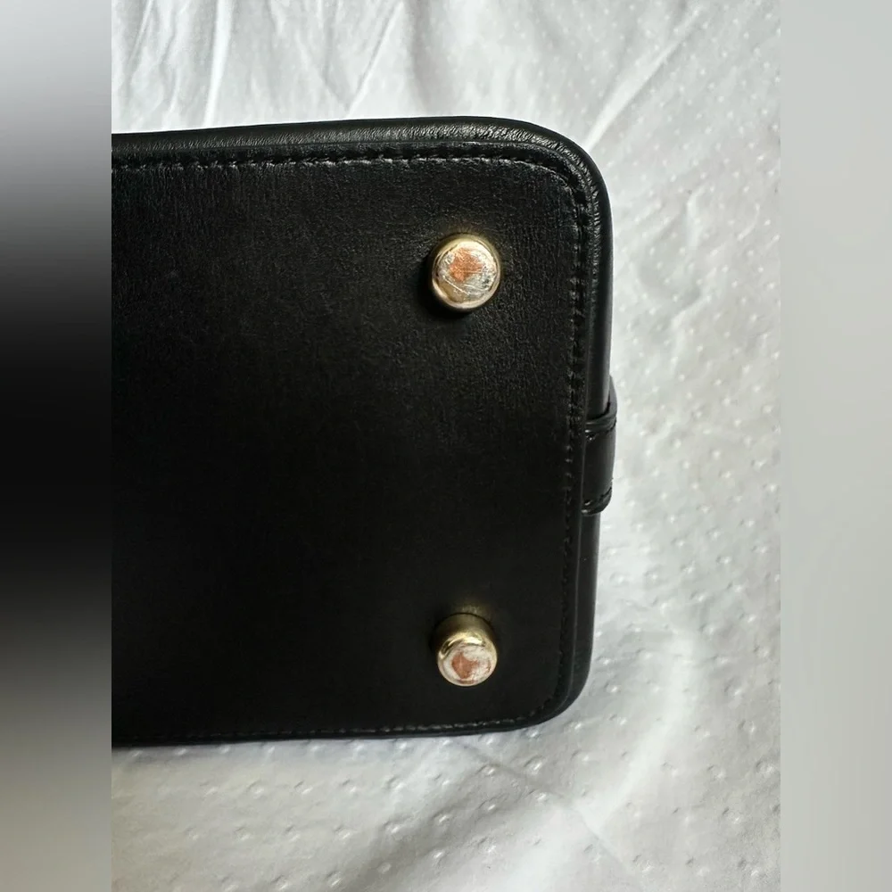 Coach F27584 Signature Dome Satchel Brown Black Gold Hardware - Picture 8 of 10